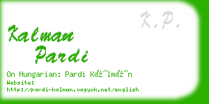 kalman pardi business card